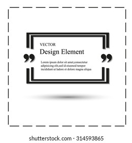 Quotation Mark Speech Bubble. Quote sign icon.