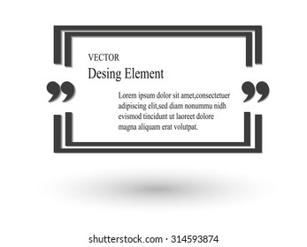 Quotation Mark Speech Bubble. Quote sign icon.