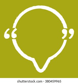 Quotation Mark Speech Bubble sign icon Illustration design