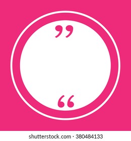 Quotation Mark Speech Bubble sign icon Illustration design