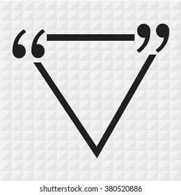 Quotation Mark Speech Bubble sign icon Illustration design