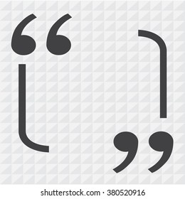 Quotation Mark Speech Bubble sign icon Illustration design