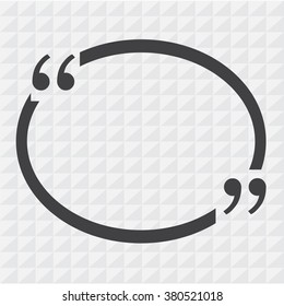 Quotation Mark Speech Bubble sign icon Illustration design