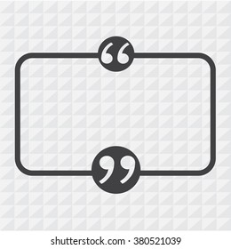 Quotation Mark Speech Bubble sign icon Illustration design