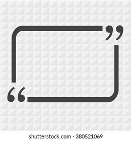 Quotation Mark Speech Bubble sign icon Illustration design