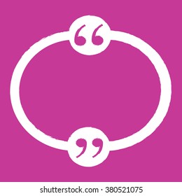 Quotation Mark Speech Bubble sign icon Illustration design