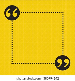 Quotation Mark Speech Bubble sign icon Illustration design