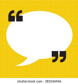Quotation Mark Speech Bubble sign icon Illustration design