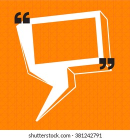 Quotation Mark Speech Bubble sign icon Illustration design