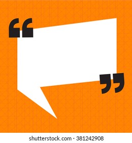 Quotation Mark Speech Bubble sign icon Illustration design