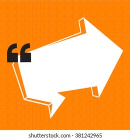 Quotation Mark Speech Bubble sign icon Illustration design