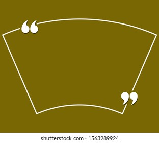 Quotation Mark Speech Bubble Vector Illustration