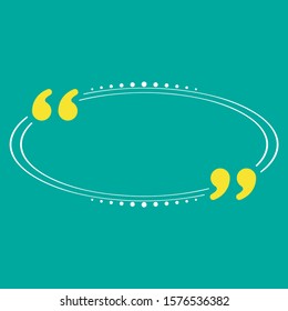 Quotation Mark Speech Bubble Vector Illustration