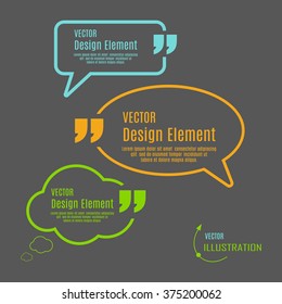Quotation Mark Speech Bubble.  vector