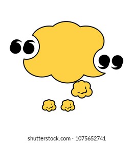 quotation mark and speech bubbles design