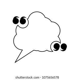 quotation mark and speech bubbles design