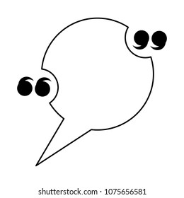 quotation mark and speech bubbles design