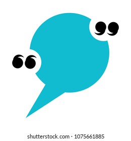quotation mark and speech bubbles design