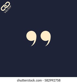 Quotation mark symbol. Double quotes