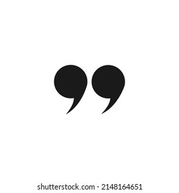 Quotation mark symbol vector. Qoute logo icon