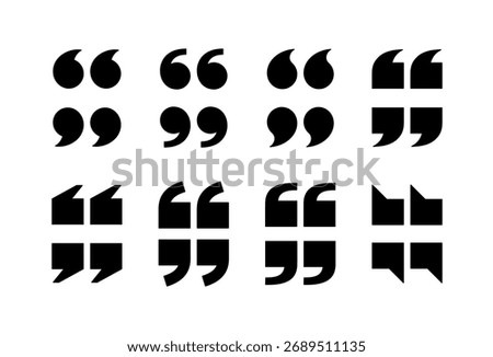 quotation mark symbol vector for quoted sentences