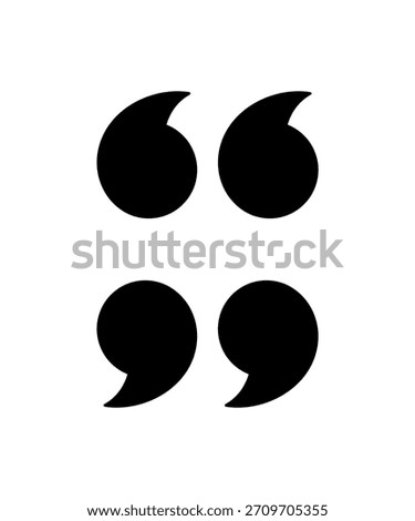 quotation mark symbol vector for quoted sentences
