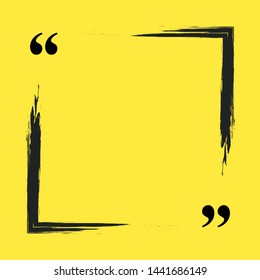 Quotation mark textbox with space for your text. Vector