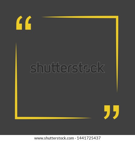 Quotation mark textbox with space for your text. Vector