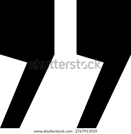 Quotation marks. Black quotes icons set vector. Speech mark symbol. Punctuation marks. Citation sign.