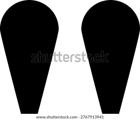 Quotation marks. Black quotes icons set vector. Speech mark symbol. Punctuation marks. Citation sign.