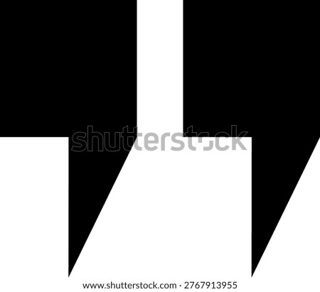 Quotation marks. Black quotes icons set vector. Speech mark symbol. Punctuation marks. Citation sign.