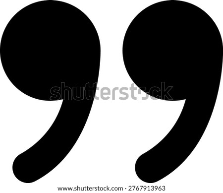 Quotation marks. Black quotes icons set vector. Speech mark symbol. Punctuation marks. Citation sign.