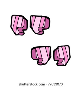 quotation marks cartoon