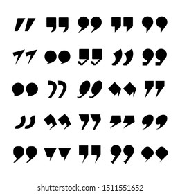 quotation marks, discussion sign set