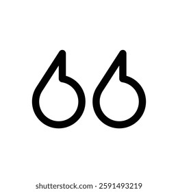 Quotation marks. Editable stroke vector icon.