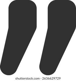 Quotation marks encompassing text, signifying a direct quote, used in writing and literature to attribute words to a specific source, enhancing clarity and credibility