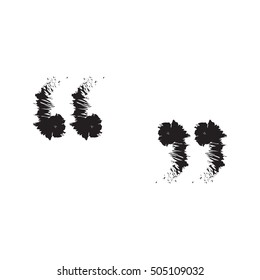 Quotation marks, grunge, vector illustration