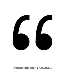 Quotation marks icon. Quote sign.
