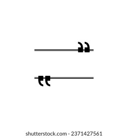 Quotation Marks Icon Symbol, can use for space for Quote, Text, Tittle, Speech, Advice, Memo, Poetry, or Graphic Design Element. Vector Illustration