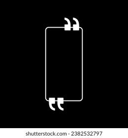 Quotation Marks Icon Symbol, can use for space for Quote, Text, Tittle, Speech, Advice, Memo, Poetry, or Graphic Design Element. Vector Illustration