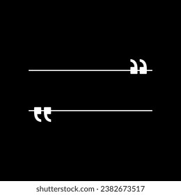 Quotation Marks Icon Symbol, can use for space for Quote, Text, Tittle, Speech, Advice, Memo, Poetry, or Graphic Design Element. Vector Illustration