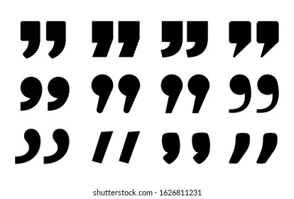 Quotation marks icon. Vector illustration.