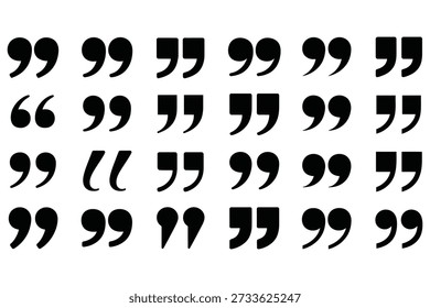 Quotation marks punctuation symbols typography text