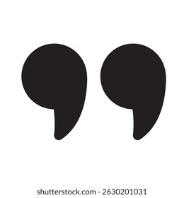 Quotation marks. Quote icon. Simple quotation marks icon.