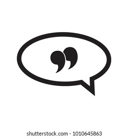 Quotation marks ,Quote icon,Quote square bubble icon. Quote frame template, vector illustration.