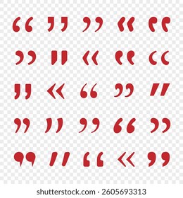 Quotation marks. Quotes set vector icons