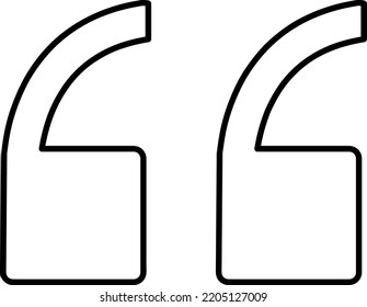 quotation marks sign on white background..eps
