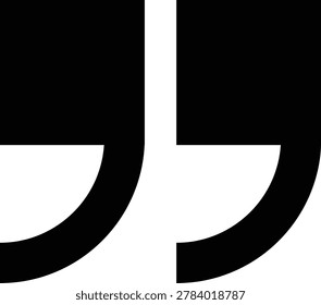 Quotation marks sign. remark sign. Black quotes icons collection.   inverted comma symbol. speech and typography design 