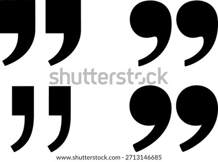 Quotation marks symbol for citation and reference