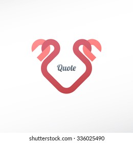 quotation marks and text box isolated on white background. vector speech bubble template